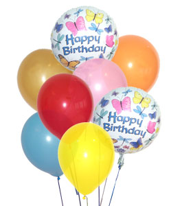  Antalya Melisa hediye iek yolla  17 adet karisik renkte uan balonlar