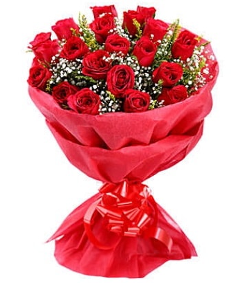 21 adet kırmızı gülden modern buket  Antalya Melisa çiçek gönderme 